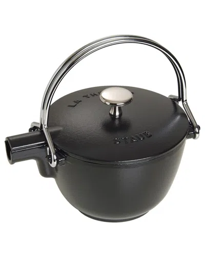 Staub Cast Iron 1-qt Round Tea Kettle In Black