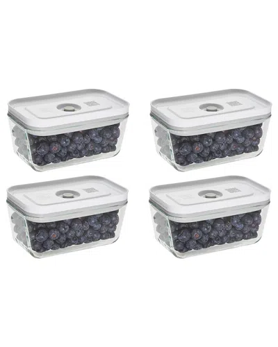Zwilling J.a. Henckels Fresh & Save 4pc Glass Food Storage Container Set