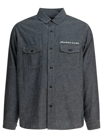 Human Made Chambray Buttoned Shirt In Gray
