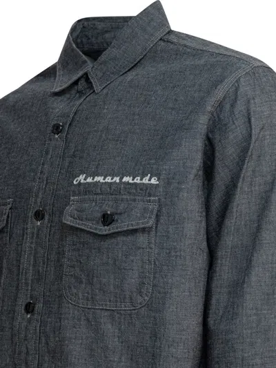 Human Made Chambray Buttoned Shirt In Gray