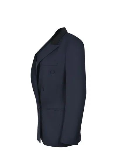 Dondup Double-breasted Suit Jacket In Blue