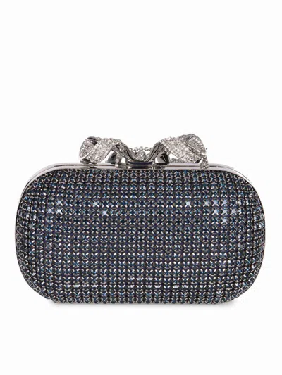 Self-portrait Self Portrait Women Blue Clutch With Shoulder Strap In Blue