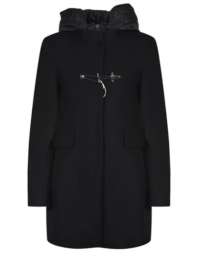 Fay Toggle Coat In Wool Cloth In Blue