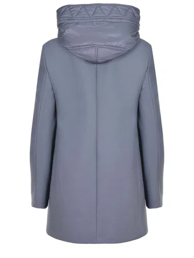 Fay Toggle Coat In Wool Cloth In Blue