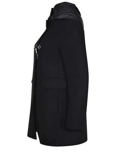 Fay Toggle Coat In Wool Cloth In Blue