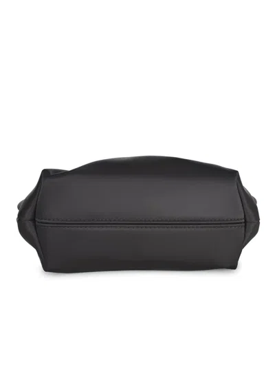 Themoirè Pleated Rectangular Soft Structure Clutch Bag In Black