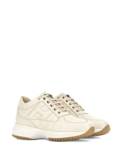 Hogan Interactive Sneakers In Brown