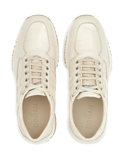 Hogan Interactive Sneakers In Brown