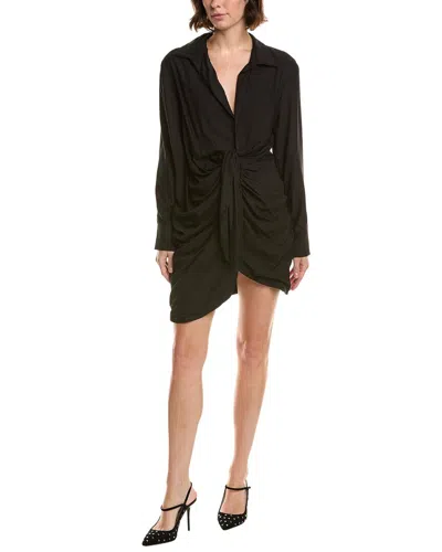 Jacquemus Pointed Collar V-neck Mini Dress In Multi