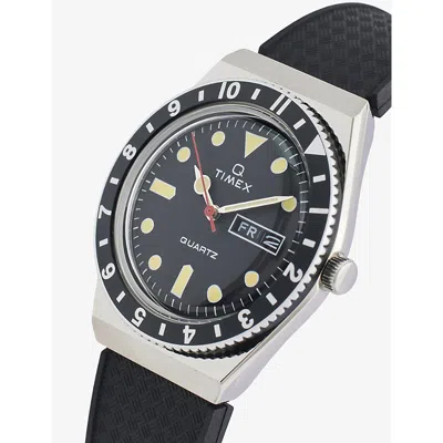 Timex Mens Q 38mm Stainless Steel Quartz Watch Black In Black