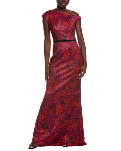 Rene Ruiz Printed Fit & Flare Gown In Pink
