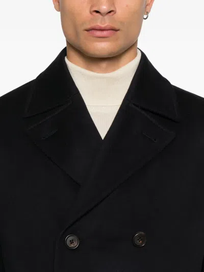 Corneliani Double-breasted Blazer In Black