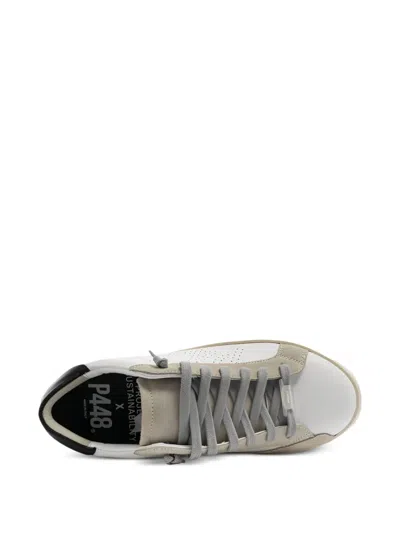 P448 Logo-perforated Sneakers In White