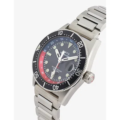 Timex Mens Deepwater Reef 200 Gmt Stainless-steel Watch 41mm Black In Metallic