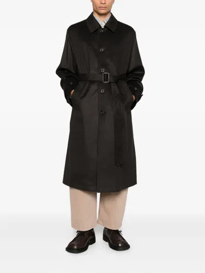 Stein Cashmere Coat In Brown