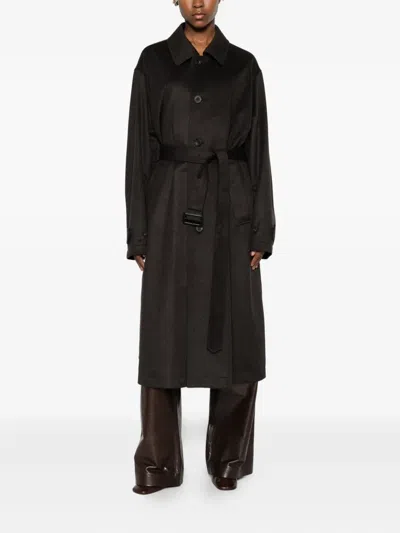 Stein Cashmere Coat In Brown