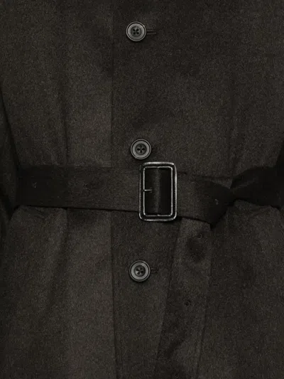 Stein Cashmere Coat In Brown