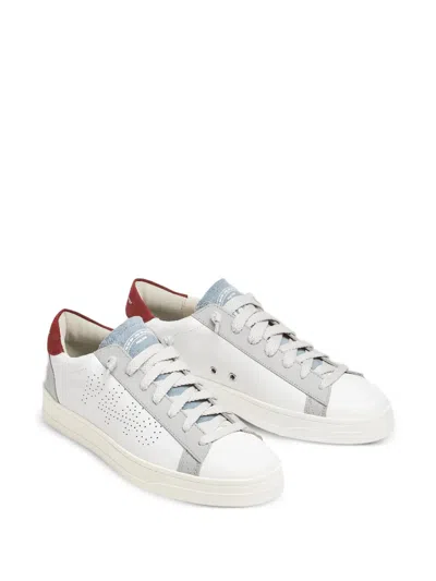 P448 Logo-perforated Sneakers In White