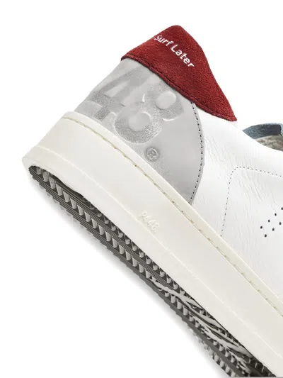 P448 Logo-perforated Sneakers In White