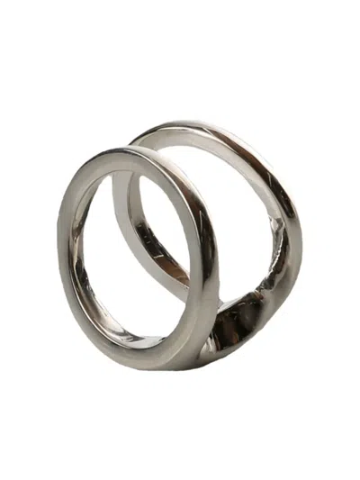 Hoorsenbuhs Polished-finish Double Ring In Brown