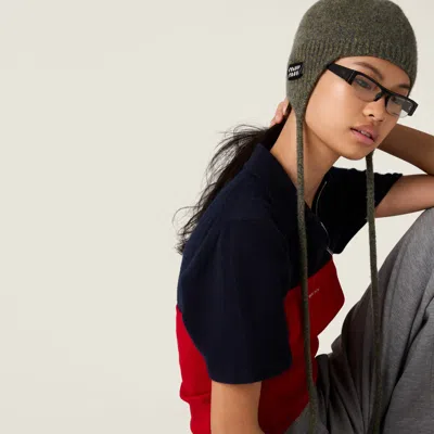 Miu Miu Wool And Cashmere Hat In Gray