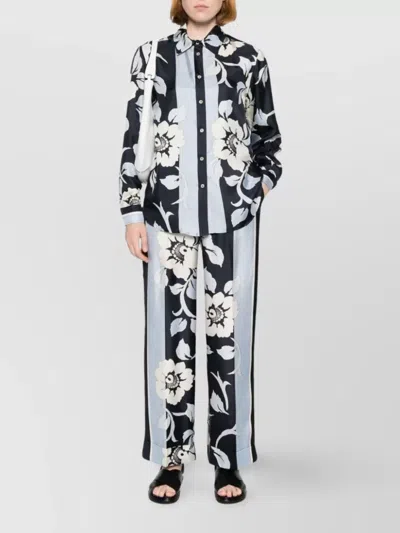 P.a.r.o.s.h P. A.r. O.s. H. Woman Pants Midnight Blue Size S Silk In Multi