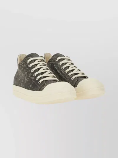 Rick Owens Drkshdw Modern Low-top Sneakers Textured Finish In Gray