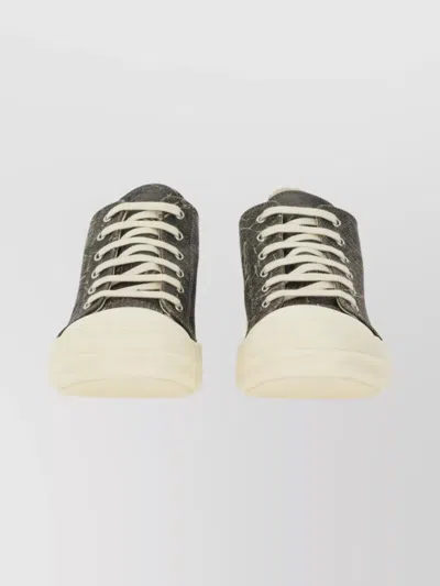 Rick Owens Drkshdw Modern Low-top Sneakers Textured Finish In Gray