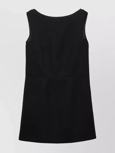 Prada Short Natté Dress In Black