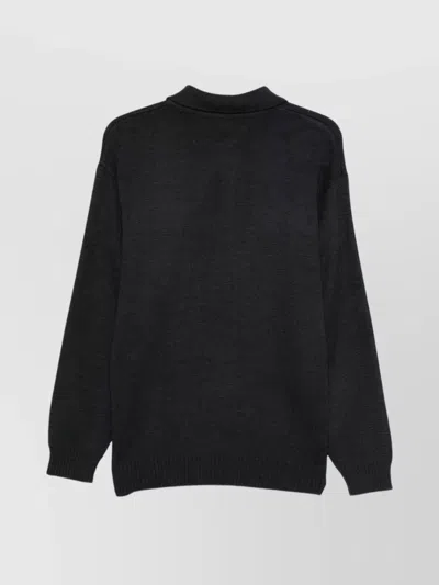 Gr10k Color Block Long Sleeve Polo Jacket In Black