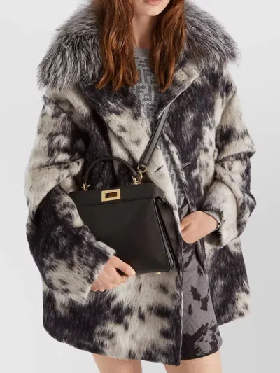 Fendi Small Peekaboo Iseeu Leather With Cavallino Lining Bags In Purple