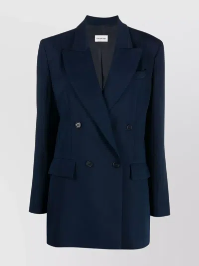 P.a.r.o.s.h Double-breasted Jacket Buttoned Cuffs In Animal Print