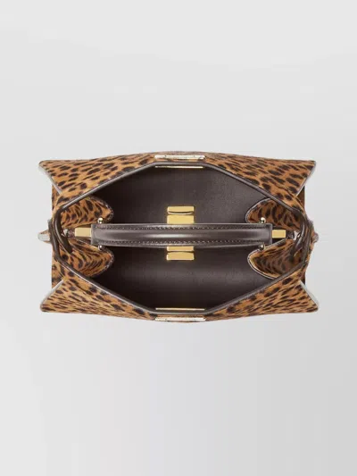 Fendi Petite Peekaboo Iseeu Leopard-print Tote Bag In Animal Print