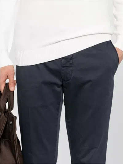 Incotex Tailored Trousers With Pockets And Loops In Blue