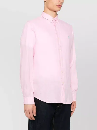 Ralph Lauren Button-down Collar Long Sleeve Tailored Shirt In Pink
