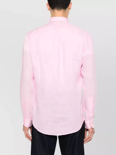 Ralph Lauren Button-down Collar Long Sleeve Tailored Shirt In Pink