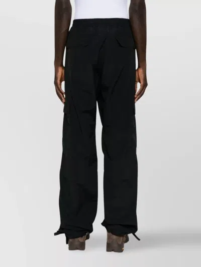 Msgm Adjustable Waist Trousers Featuring Pockets In Black