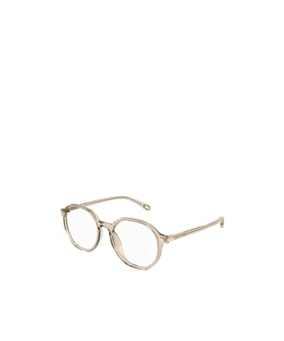 Chloé Eyewear Round Frame Glasses In Brown