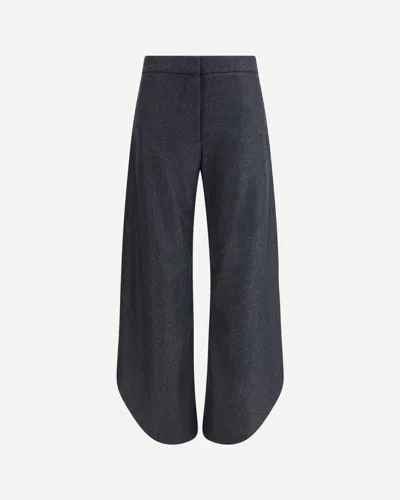 Alaïa Wool Petal Pants In Gray