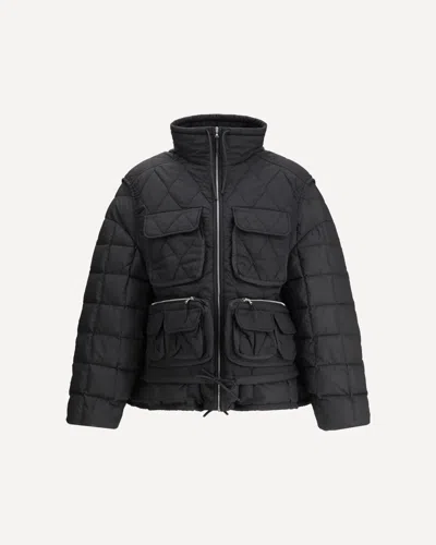 Ienki Ienki Ember Quilted-pocketed Jacket In Black