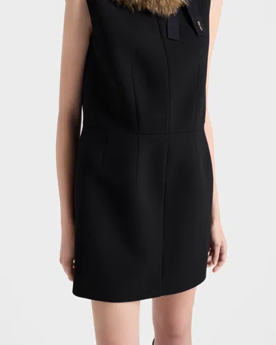 Prada Short Natté Dress In Black