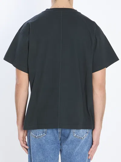 The Row Boxy Cotton T-shirt Short Sleeves In Black