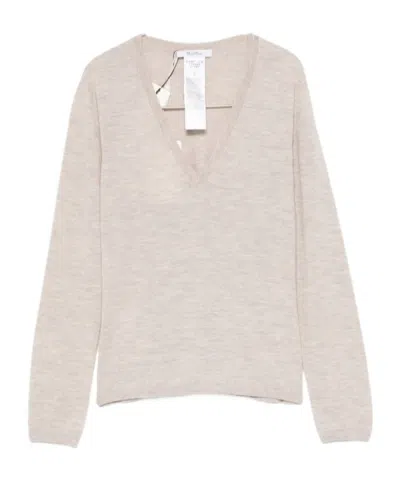 Max Mara Long-sleeved Sweater In Neutral