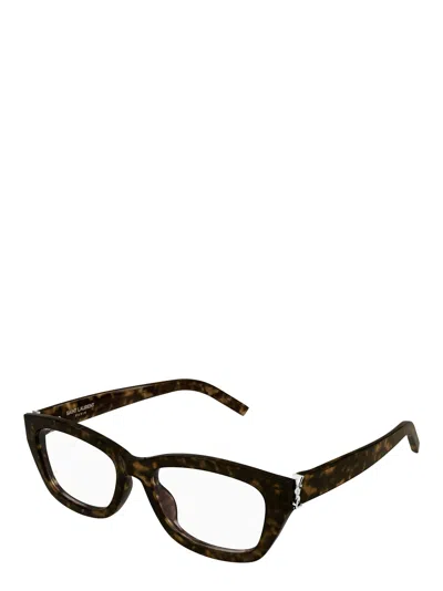 Saint Laurent Full-frame Plain Mirror In Brown
