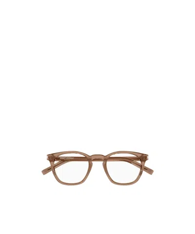 Saint Laurent Full-frame Plain Mirror In Brown