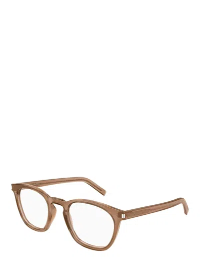 Saint Laurent Full-frame Plain Mirror In Brown