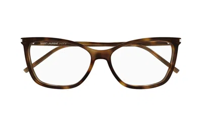 Saint Laurent Full-frame Plain Mirror In Brown