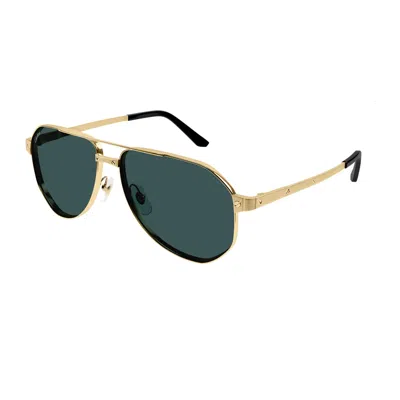 Cartier Ct0461s Santos De Sunglasses In Gold