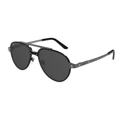 Cartier Ct0476s Santos De Sunglasses In Black