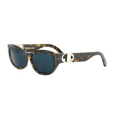 Dior 30montaigne B5u 20b0 Havana Sunglasses In Blue